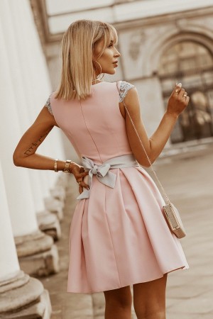 Becca dress ružovo-sivé