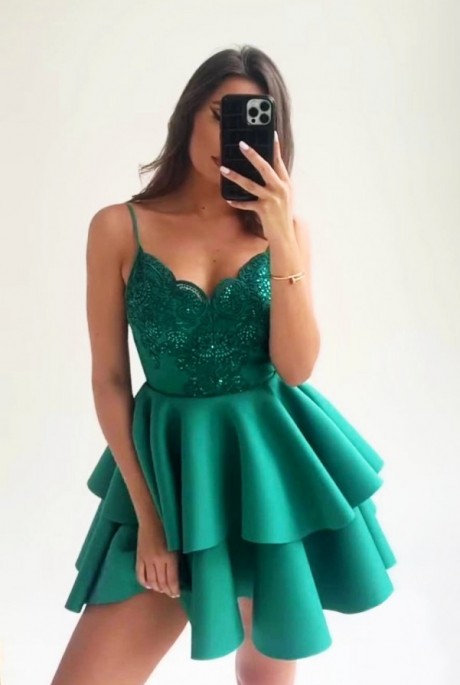 Leila dress smaragdové