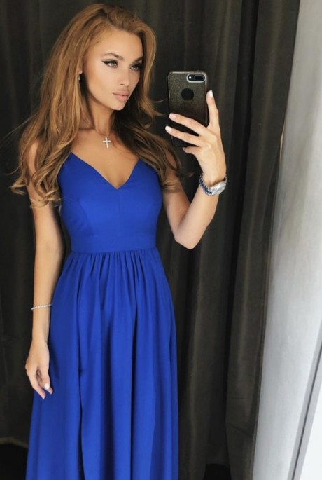 Nina dress kráľovské modré