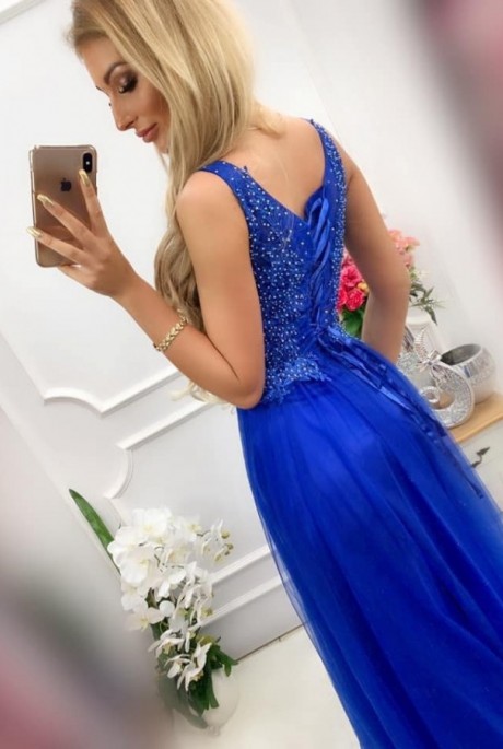 Valentina dress kráľovské modré