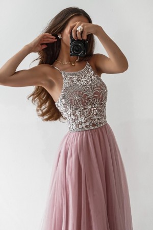 Crystal dress ružové PREMIUM COLLECTION