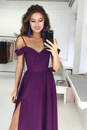 Elizabeth dress dark purple