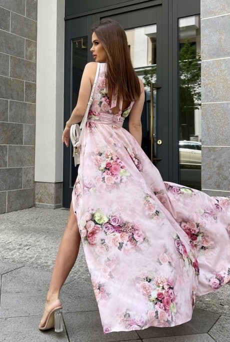 Rosaly dress long ružové