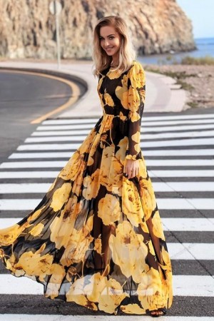 Lina dress čierno-žlté