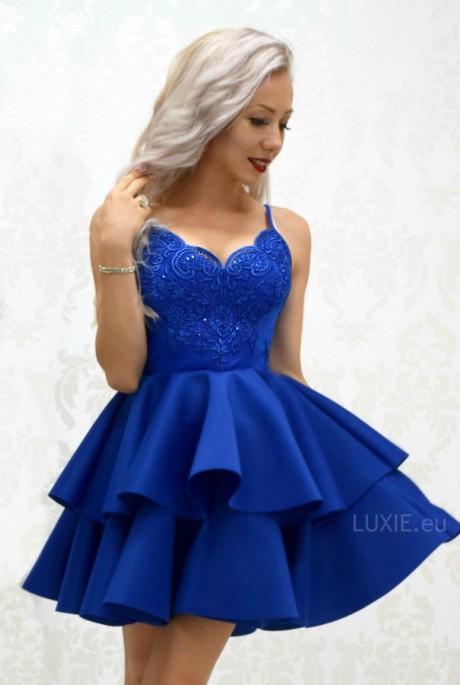 Leila dress kráľovské modré